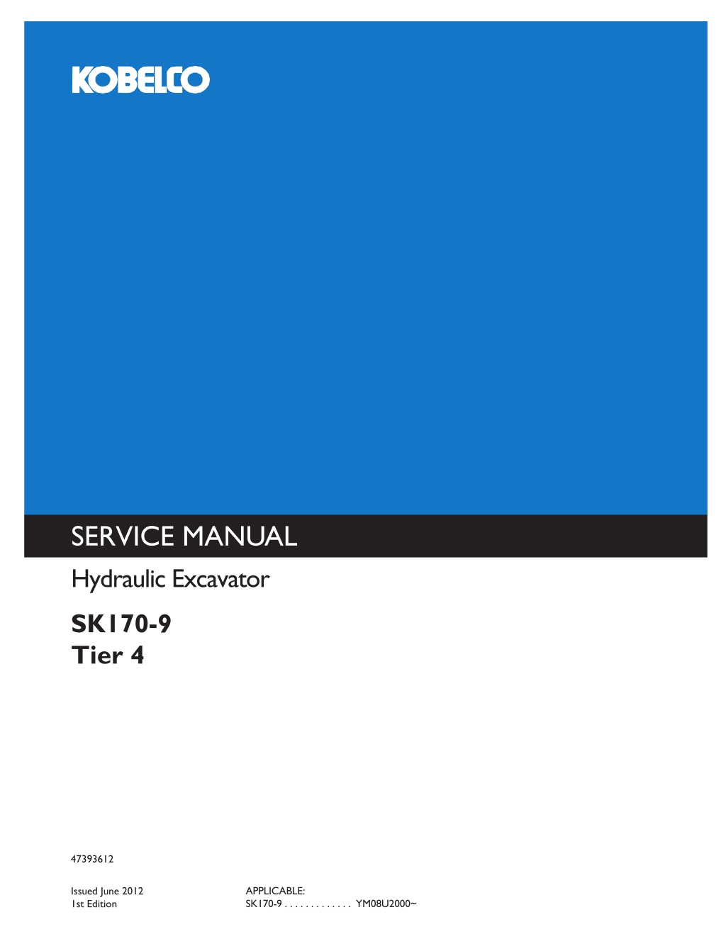 service manual hydraulic excavator l.w