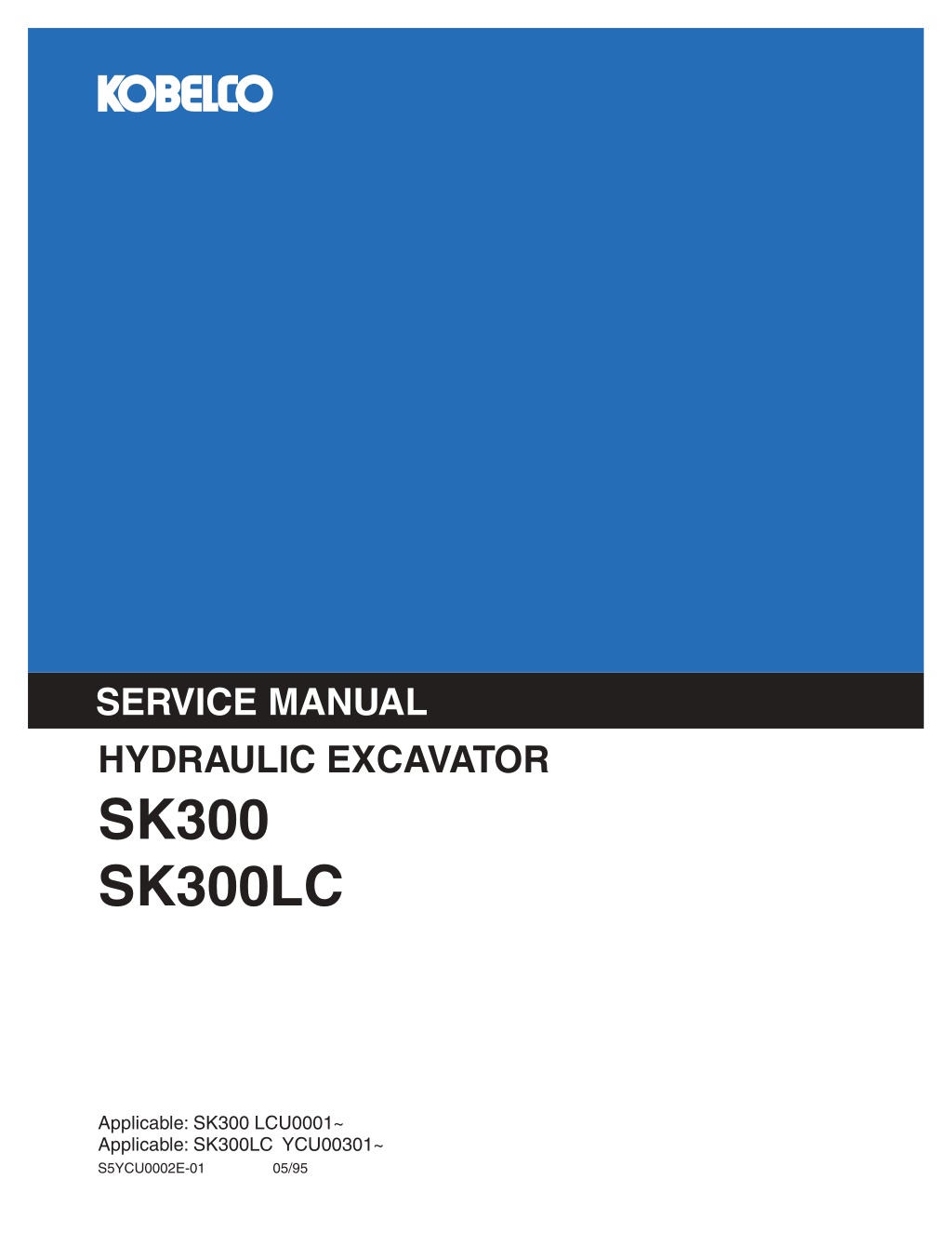 service manual hydraulic excavator l.w