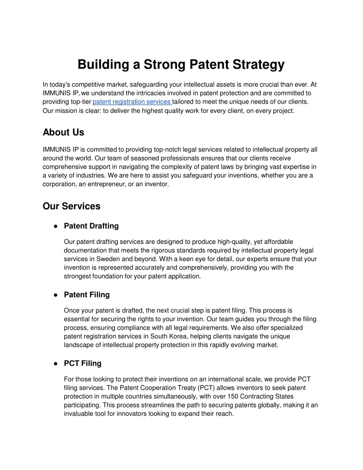 Building a Strong Patent Strategy -