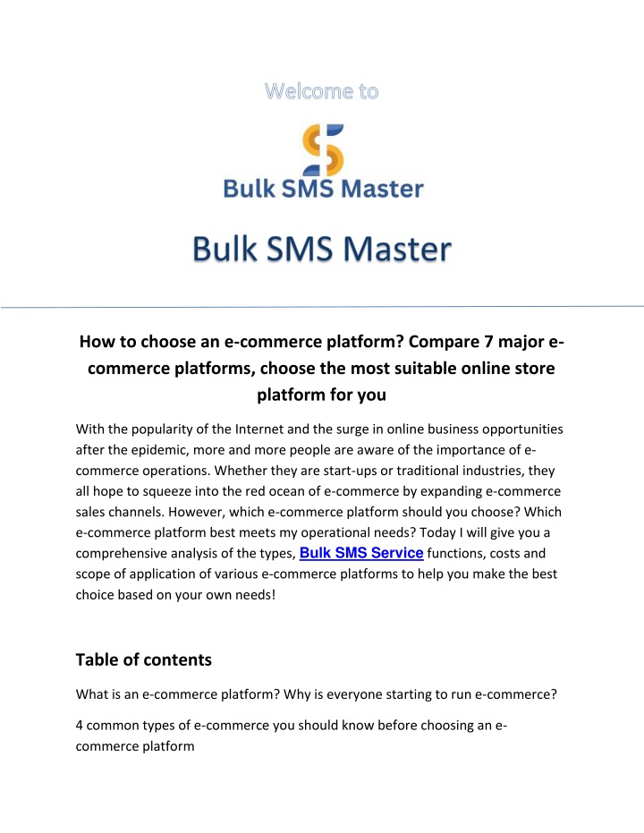 how to choose an e commerce platform compare n.w