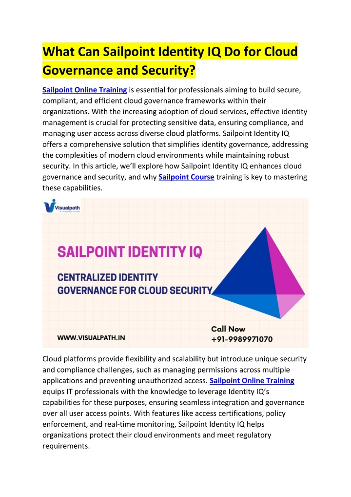 what can sailpoint identity iq do for cloud n.w