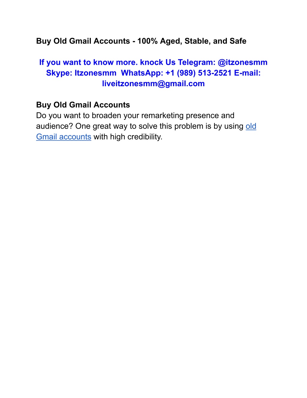 buy old gmail accounts 100 aged stable and safe l.w