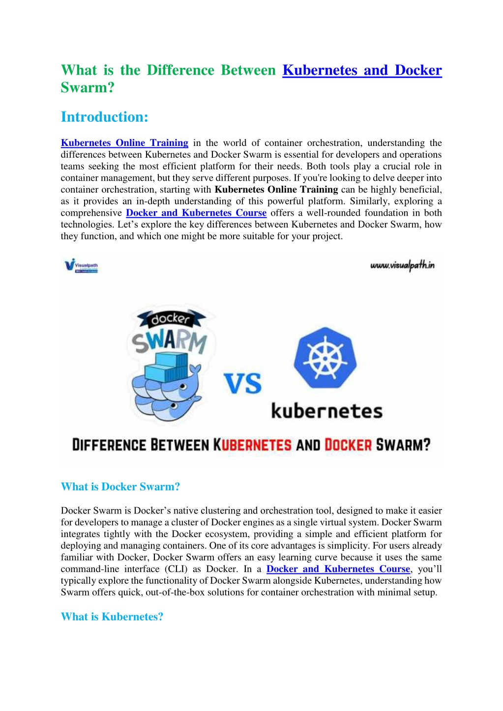 what is the difference between kubernetes l.w