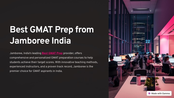 best gmat prep from jamboree india n.w