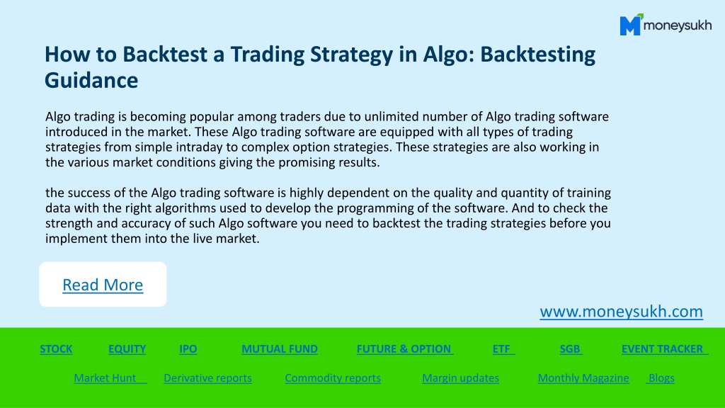 how to backtest a trading strategy in algo l.w