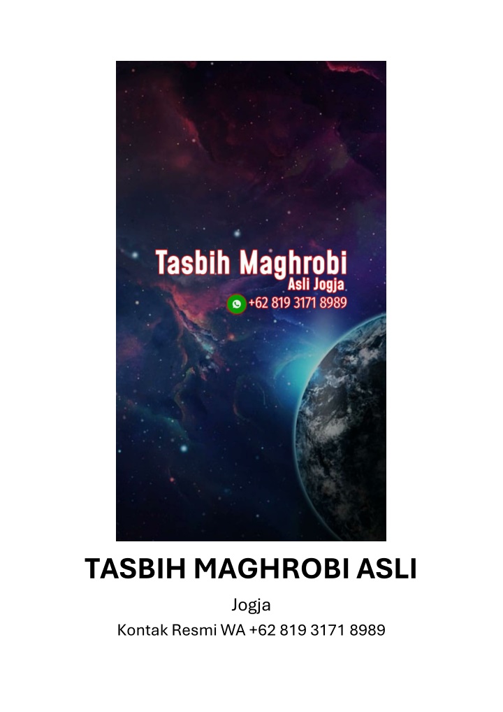 tasbih maghrobi asli jogja kontak resmi n.w