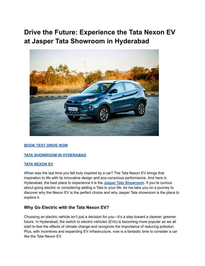 drive the future experience the tata nexon n.w