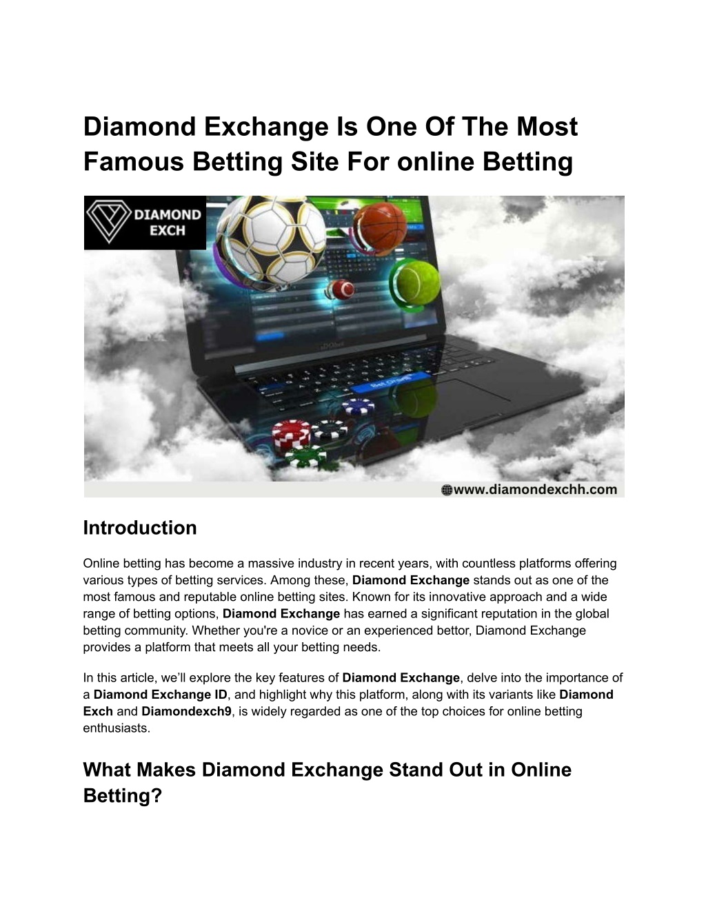 diamond exchange is one of the most famous l.w