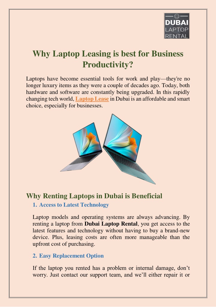 why laptop leasing is best for business n.w