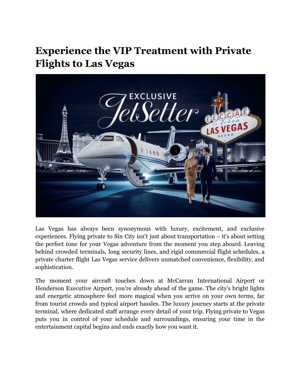 experience the vip treatment with private flights l.w