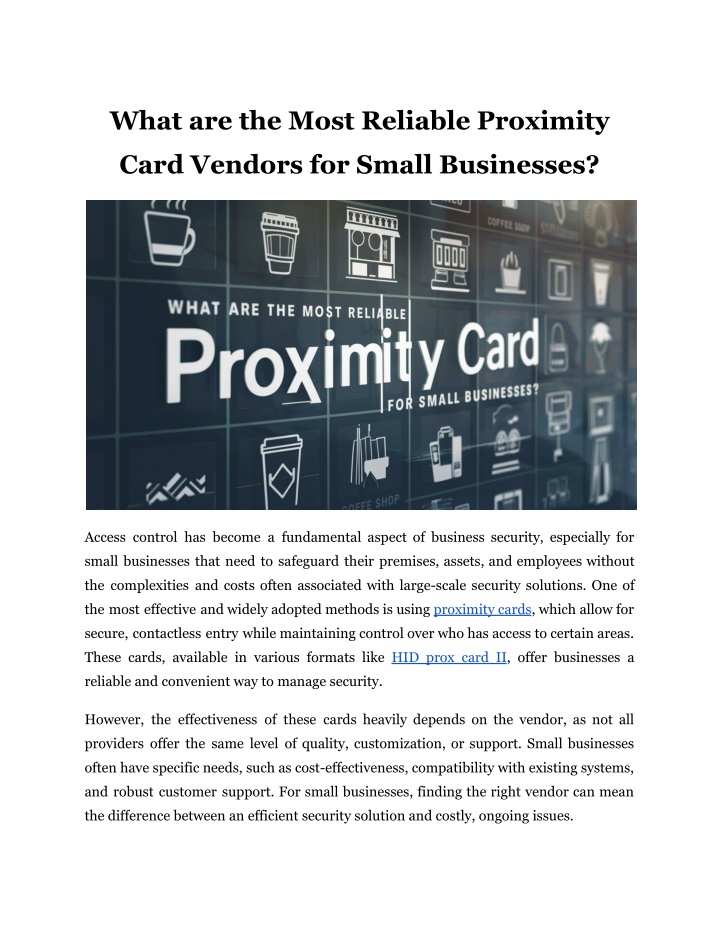 what are the most reliable proximity n.w