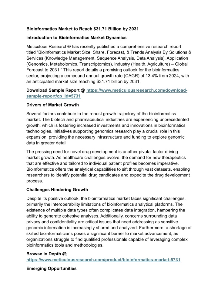 bioinformatics market to reach 31 71 billion n.w