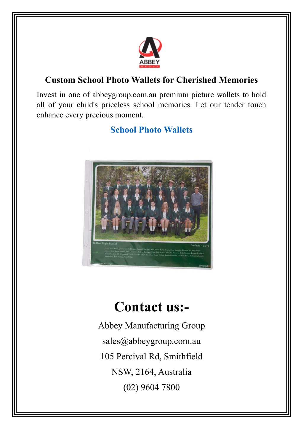 custom school photo wallets for cherished memories l.w