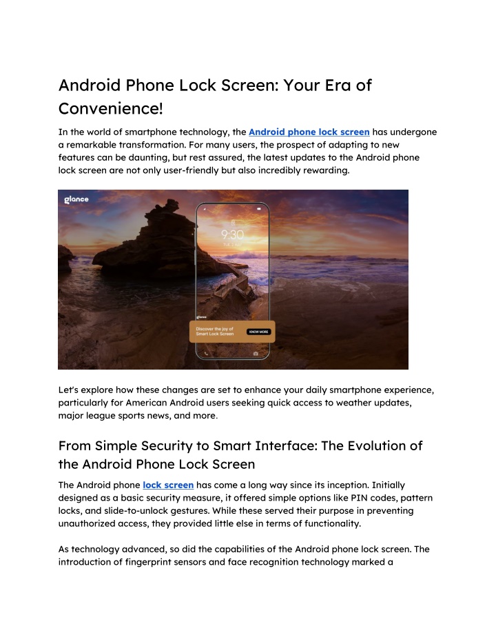 android phone lock screen your era of convenience n.w