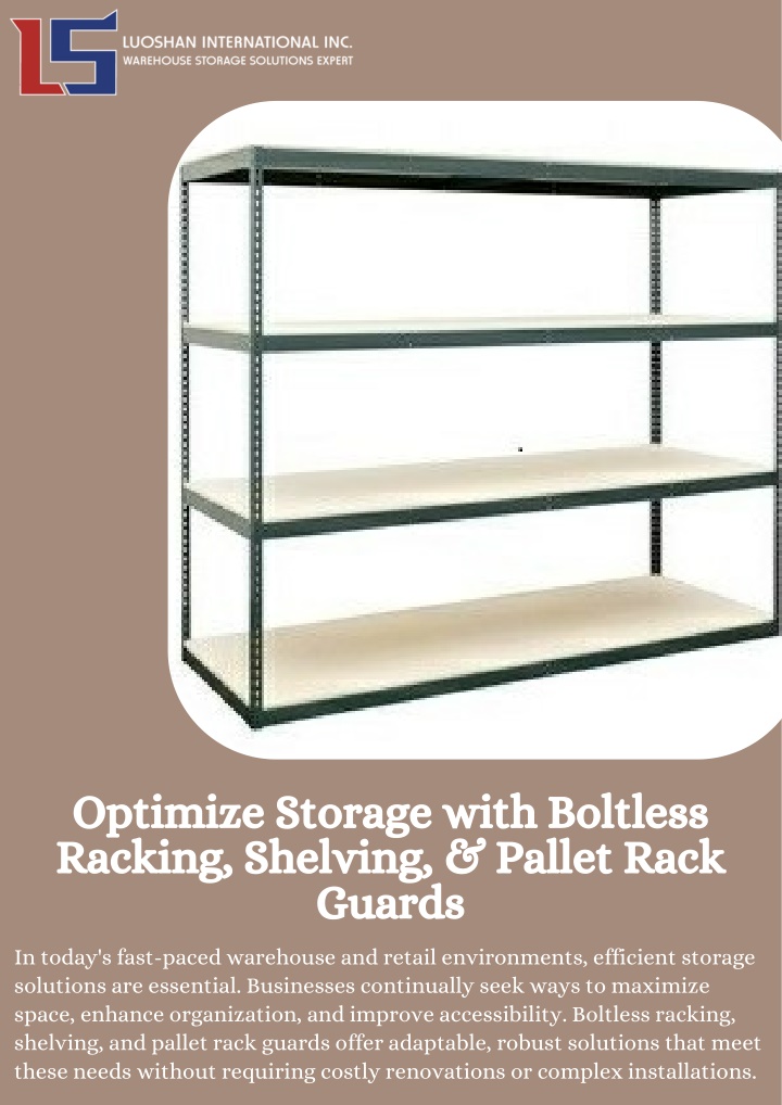 optimize storage with boltless racking shelving n.w