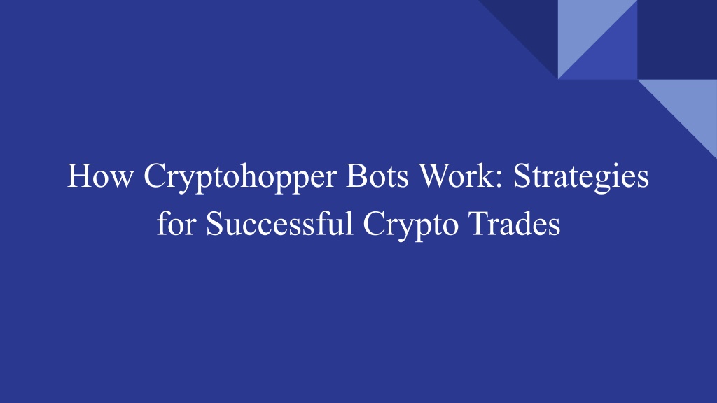 how cryptohopper bots work strategies l.w