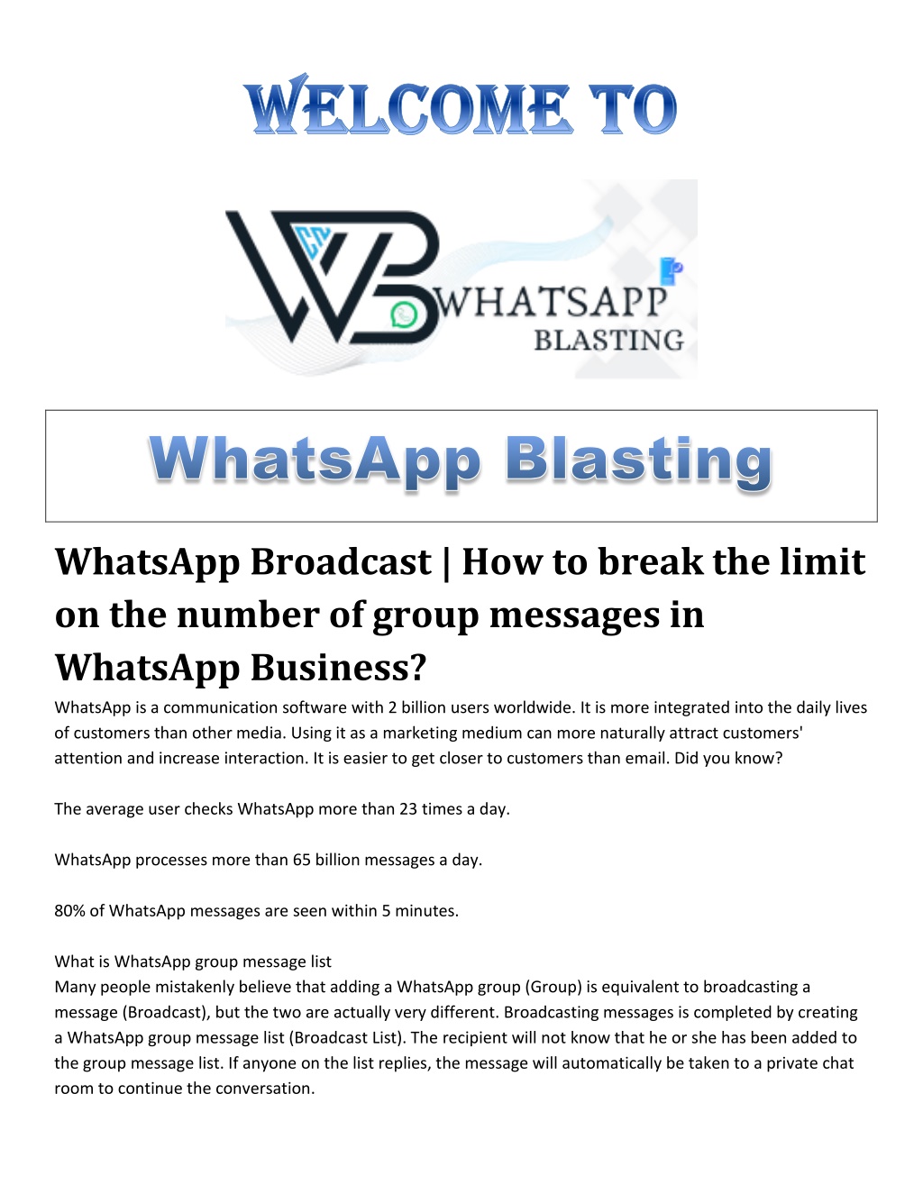 whatsapp broadcast how to break the limit l.w