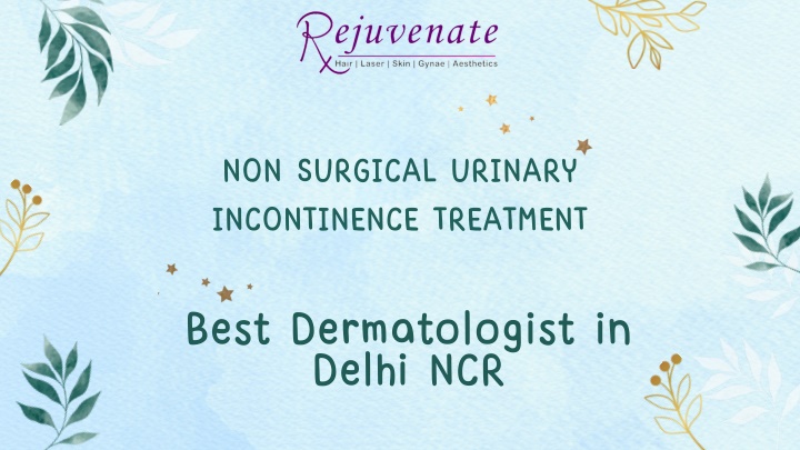 non surgical urinary incontinence treatment n.w