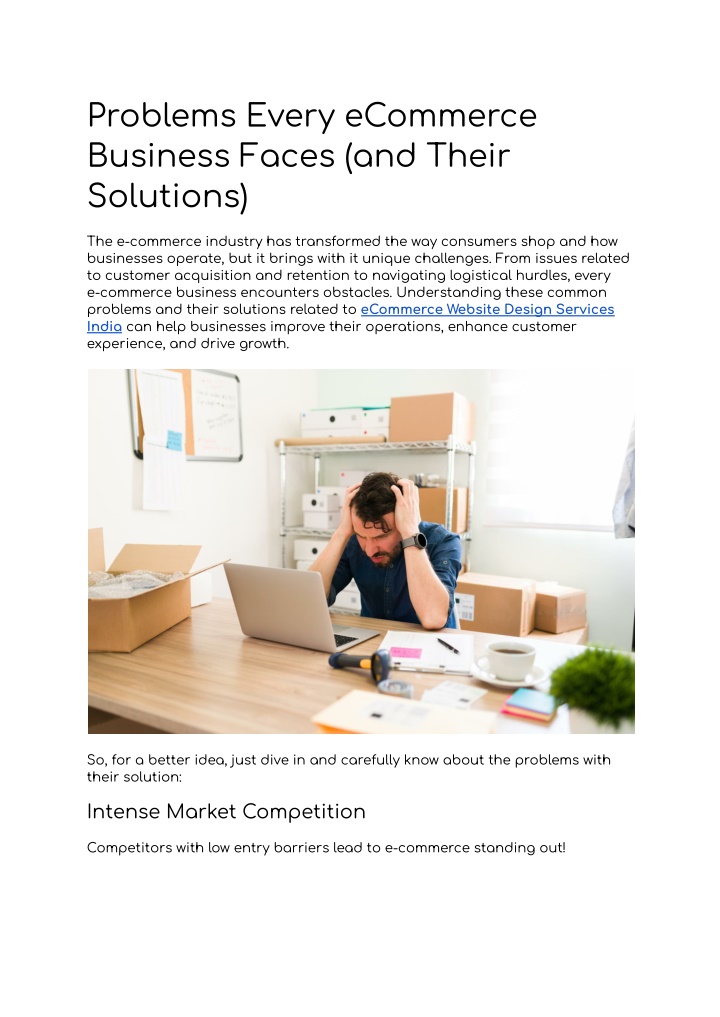 problems every ecommerce business faces and their n.w