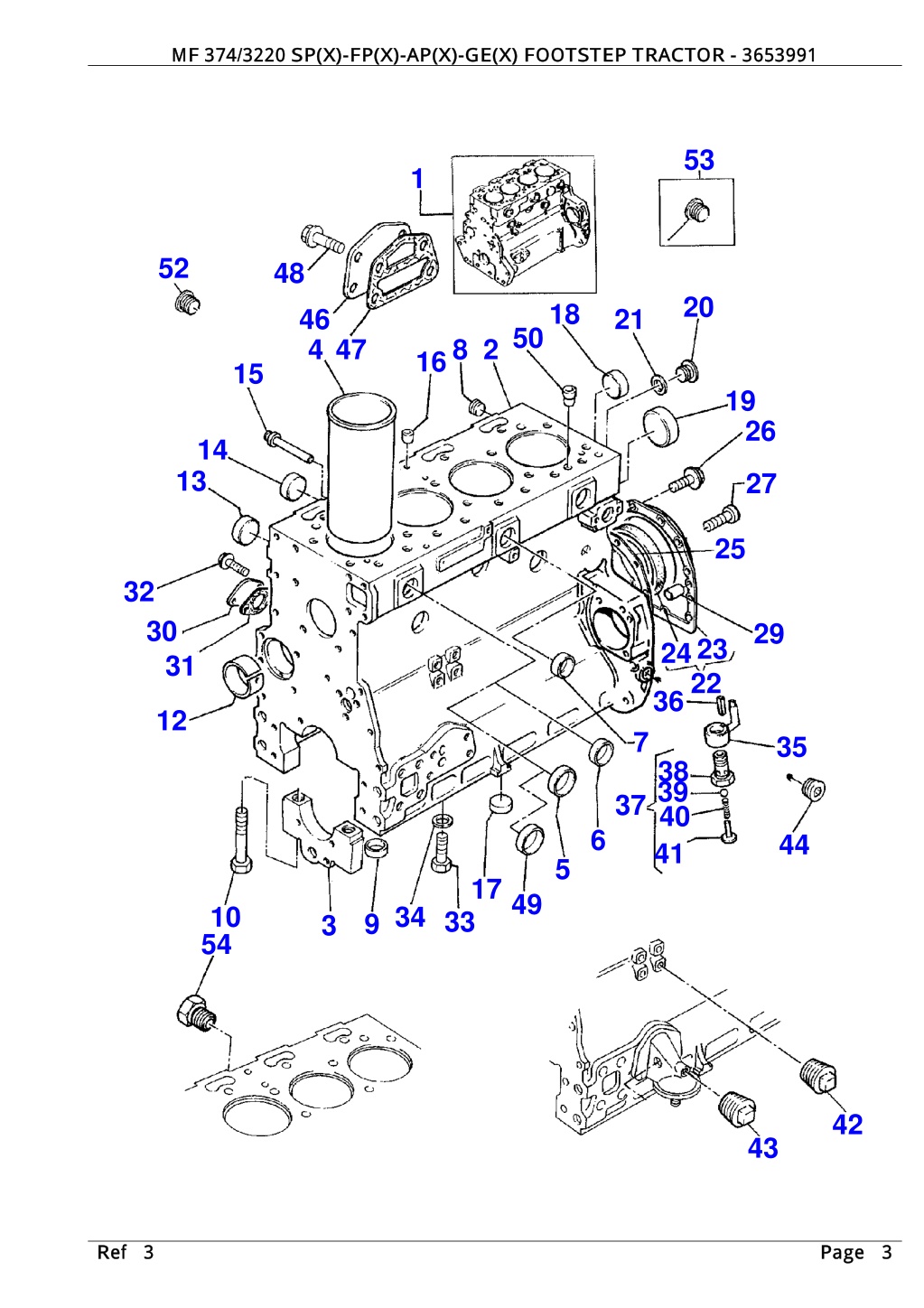 mf 374 3220 sp x fp x ap x ge x footstep tractor l.w