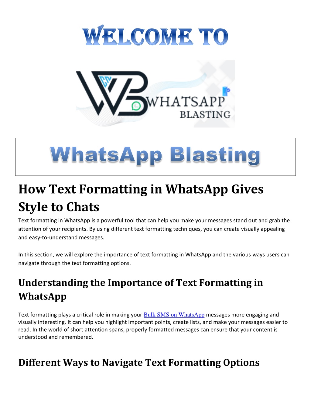 how text formatting in whatsapp gives style l.w