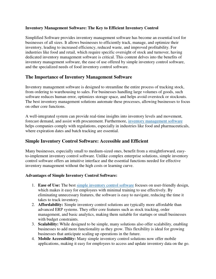 inventory management software n.w