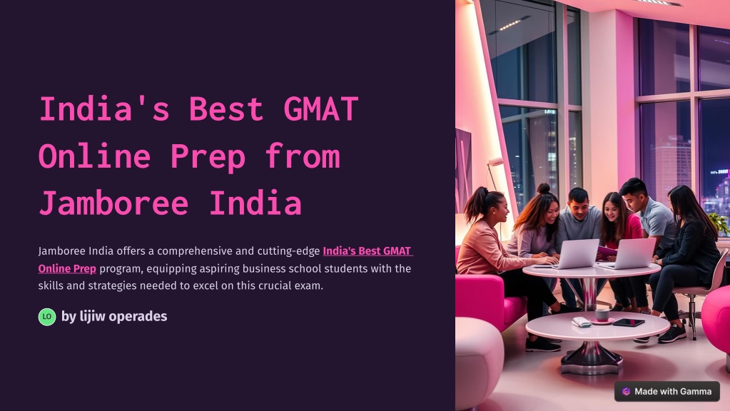 india s best gmat online prep from jamboree india l.w