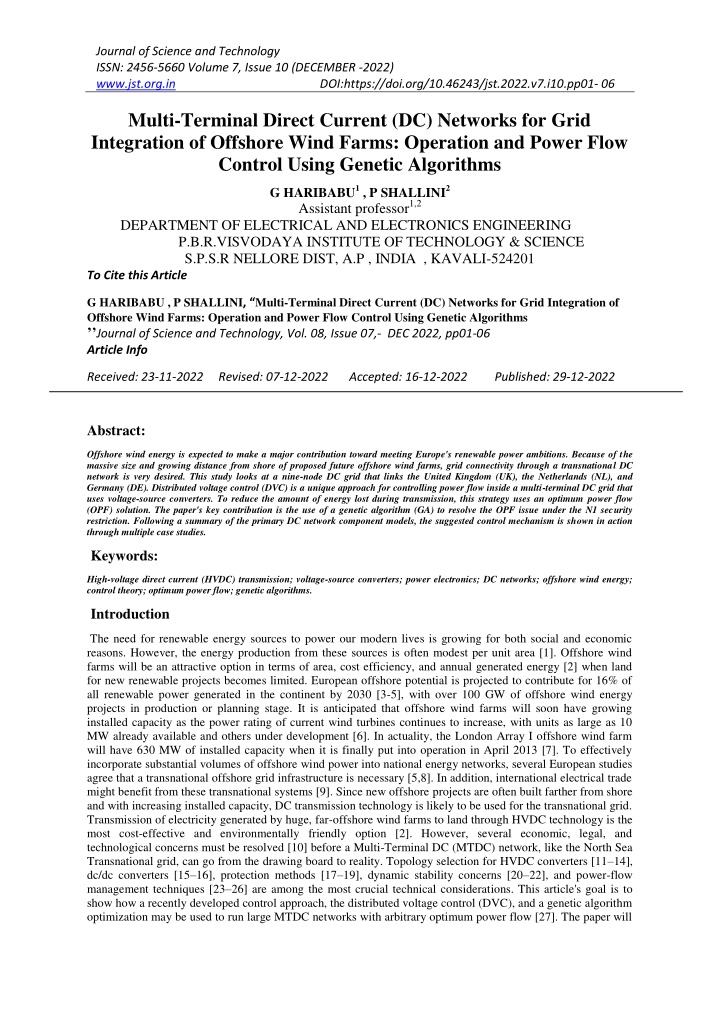 journal of science and technology issn 2456 5660 n.w