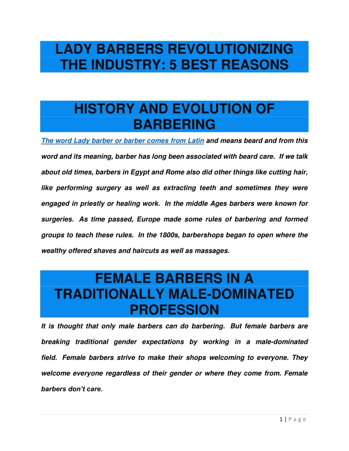 lady barbers revolutionizing the industry 5 best n.w