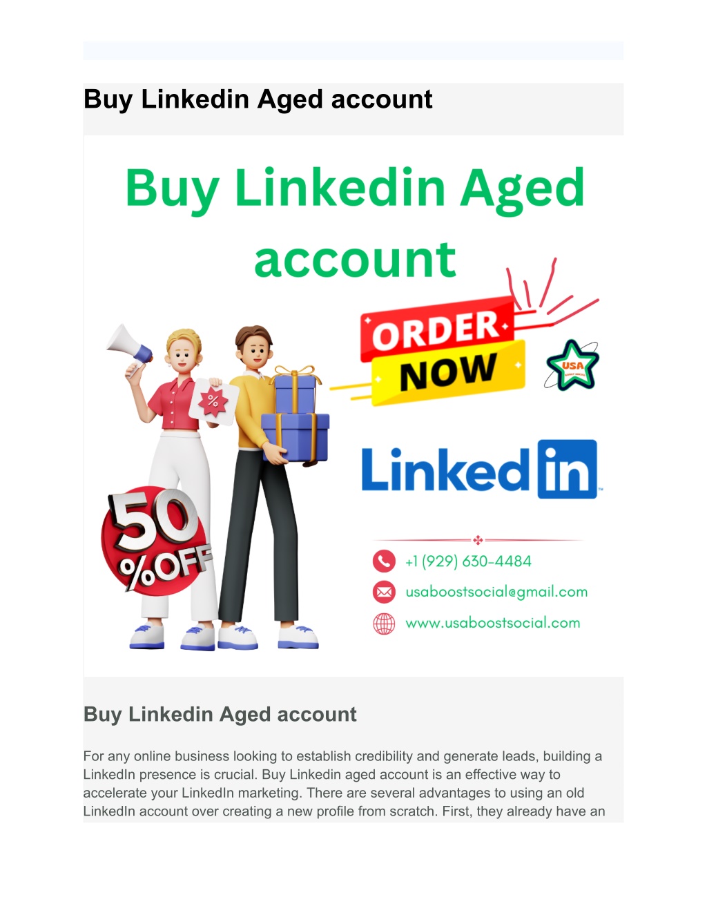 buy linkedin aged account l.w