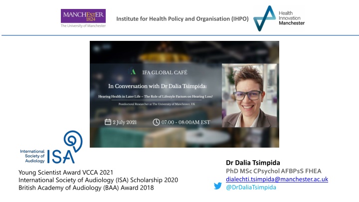 Research on Hearing Health Inequalities: Insights from Dr. Dalia Tsimpida
