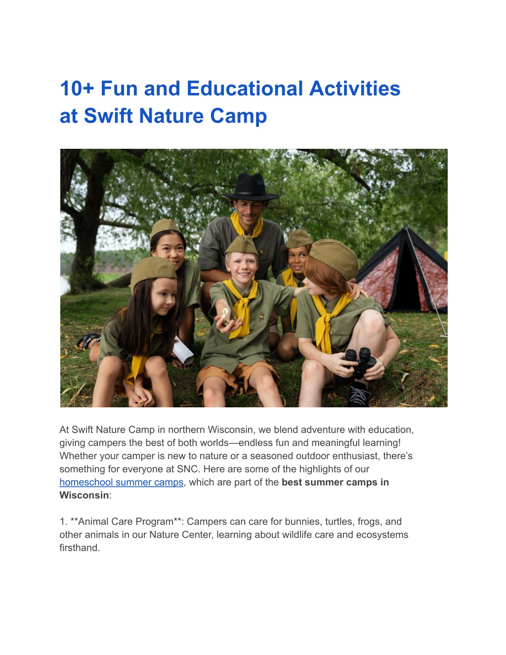 10 fun and educational activities at swift nature l.w