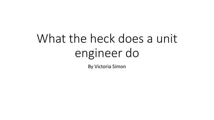 A Guide to Being a Unit Engineer in an Ethylbenzene Unit
