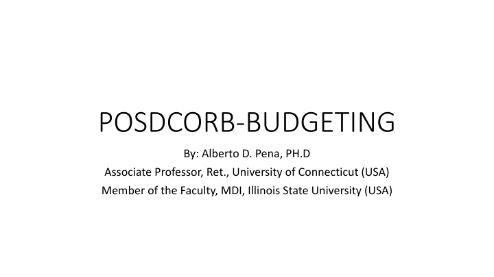 Budgeting Process in Organizations