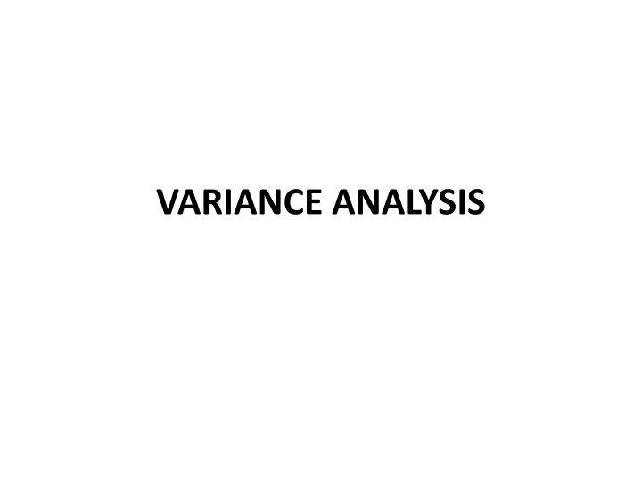 Variance Analysis for Effective Cost Control