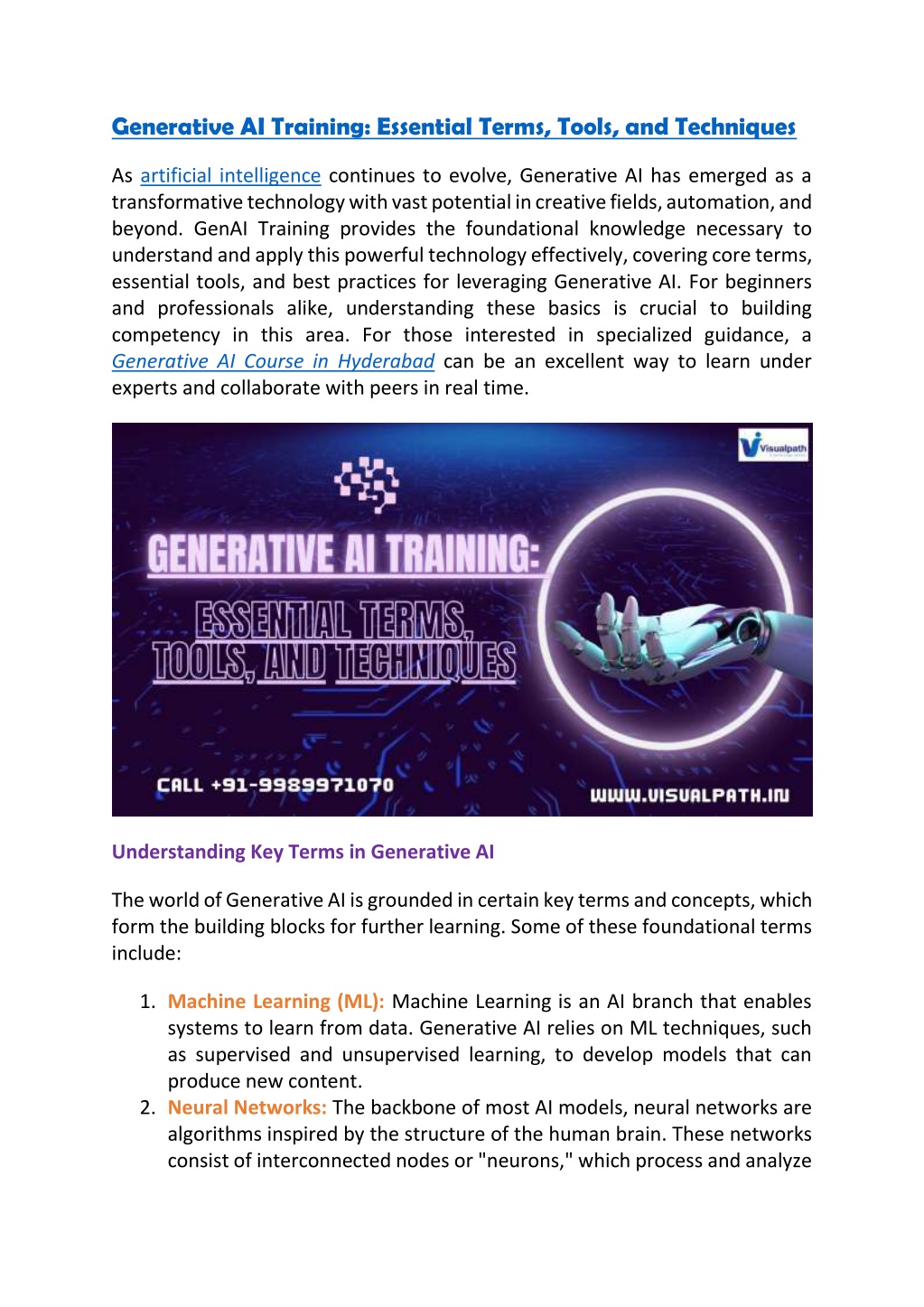 generative ai training essential terms tools l.w