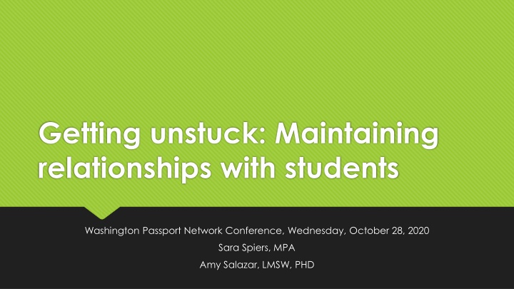 Strategies for Building and Maintaining Student Relationships