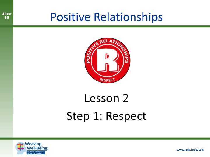 Respect in Positive Relationships