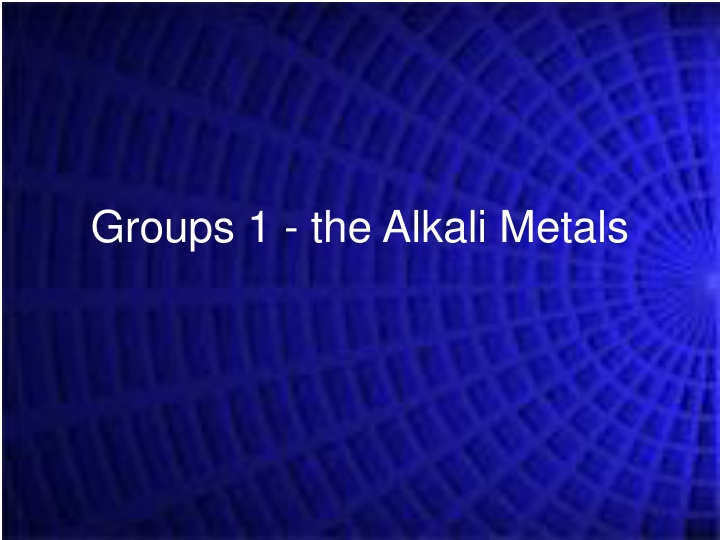 Alkali Metals: Group 1 Elements