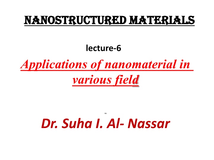 Applications of Nanomaterials in Medicine and Biology