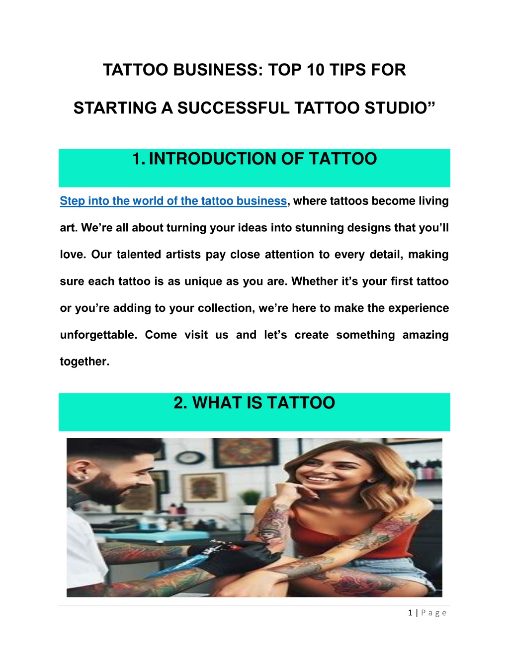 tattoo business top 10 tips for l.w