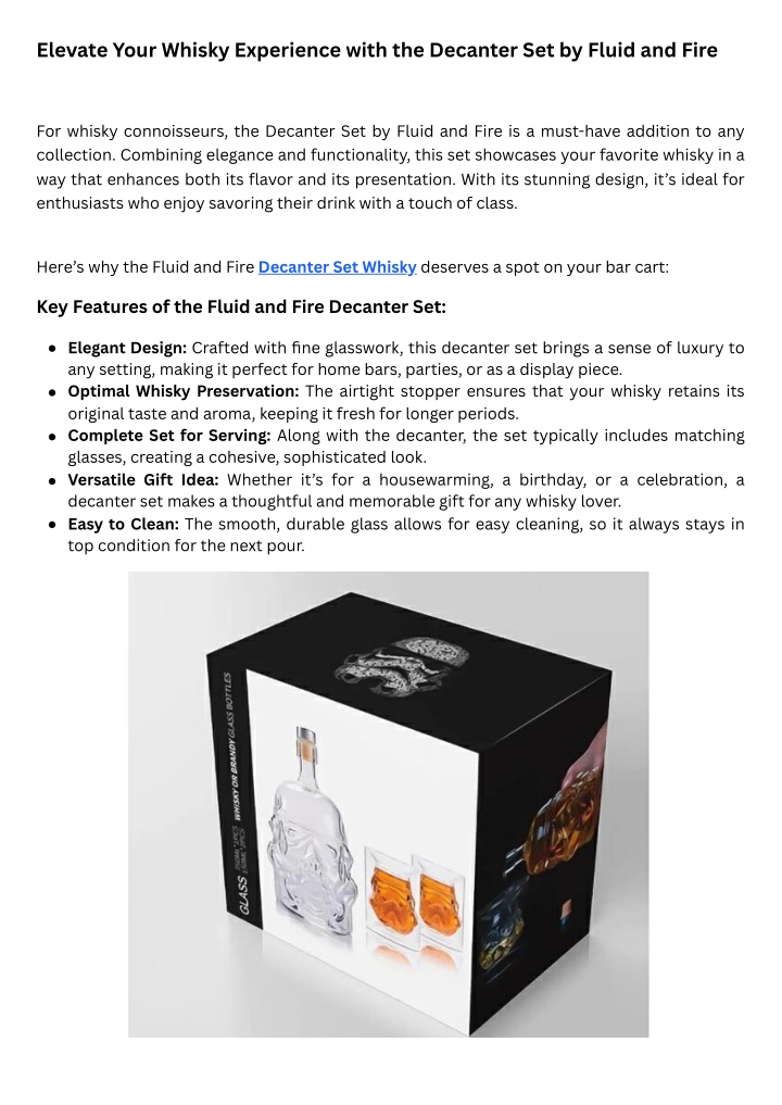 elevate your whisky experience with the decanter n.w