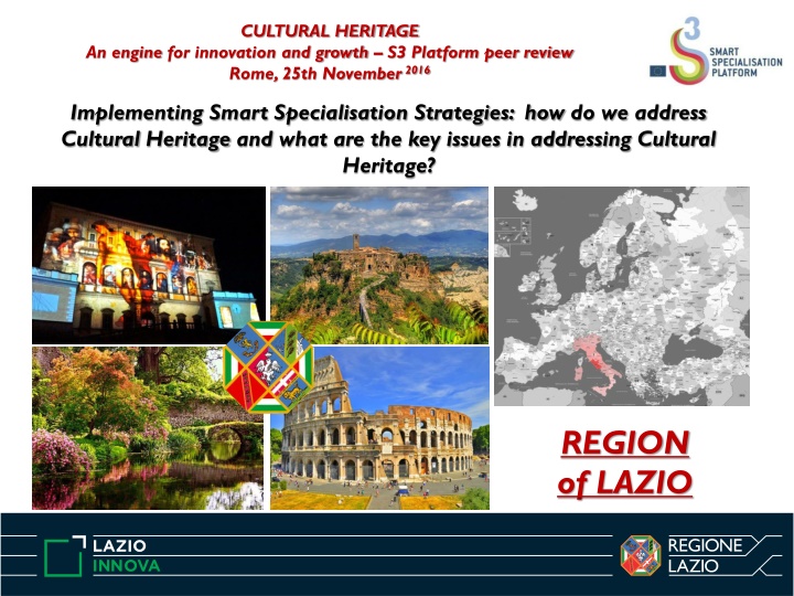 Cultural Heritage as an Engine for Innovation and Growth in the Region of Lazio