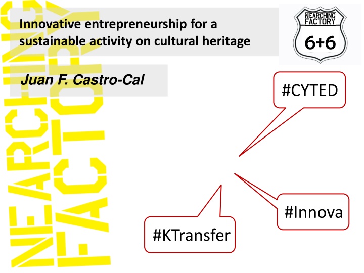 Entrepreneurship for Sustainable Cultural Heritage: Innovations by Juan F. Castro-Cal