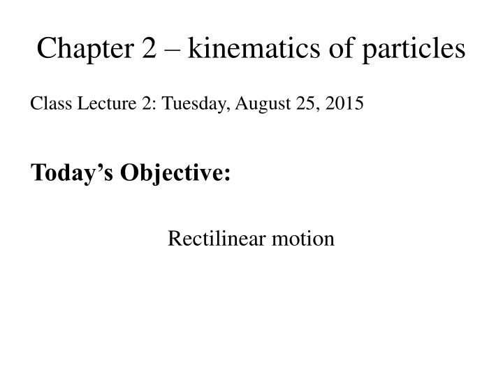 Kinematics of Particles: Understanding Motion in Physics