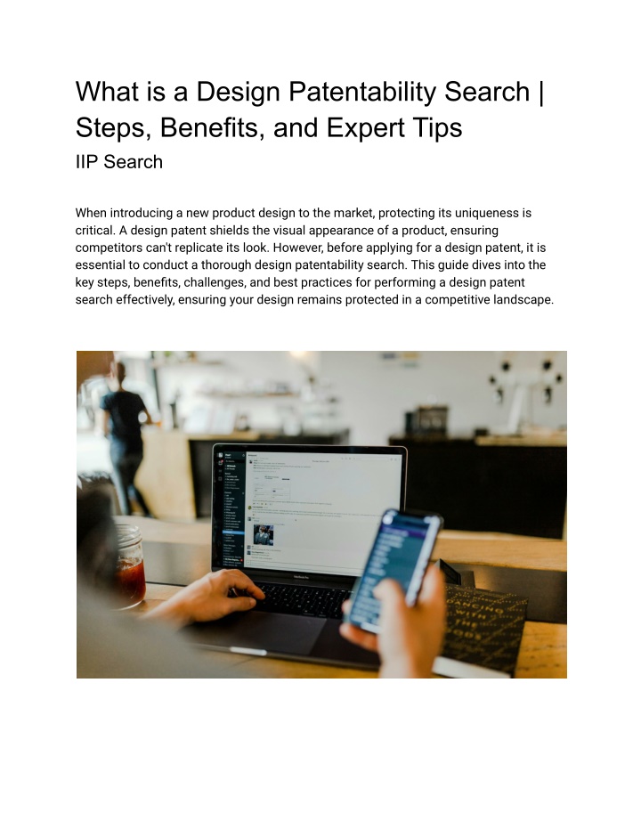 what is a design patentability search steps n.w