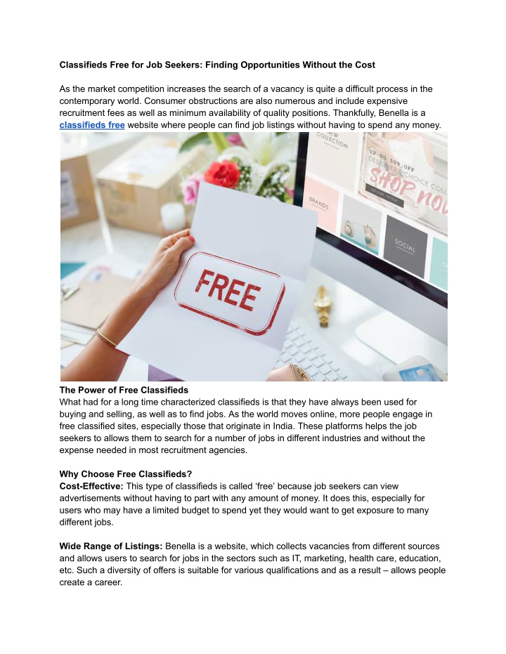 classifieds free for job seekers finding n.w