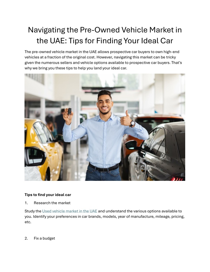 navigating the pre owned vehicle market n.w