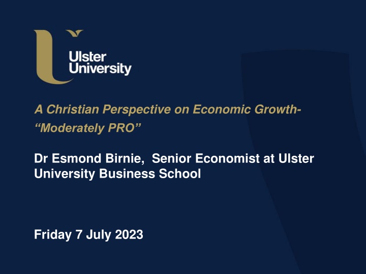 Christian Perspectives on Economic Growth: Insights from Genesis and Beyond