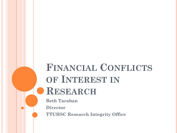 Financial Conflicts of Interest in Research